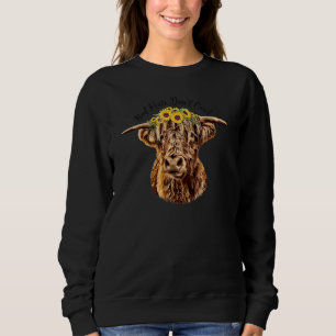 Sudadera El pelo malo no le importa a la vaca escocesa