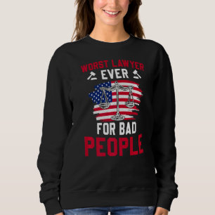 Sudadera El peor abogado de la gente mala se burla de la ab