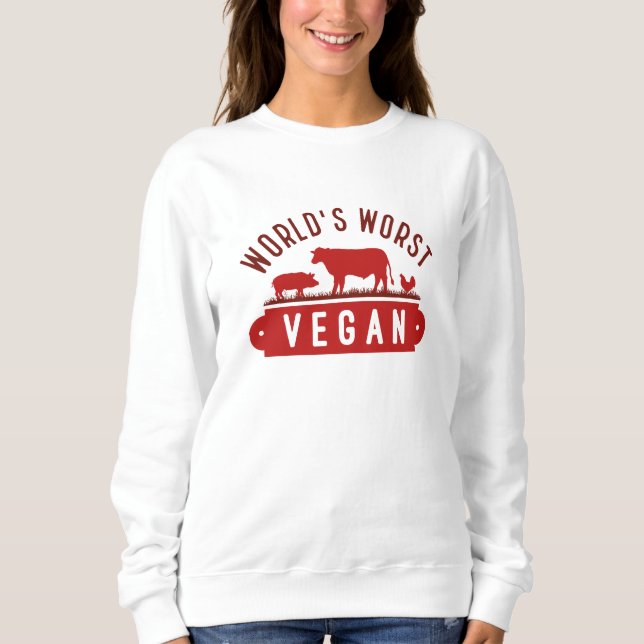 Sudadera El peor vegano del mundo (Anverso)