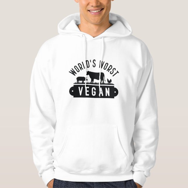 Sudadera El peor vegano del mundo (Anverso)
