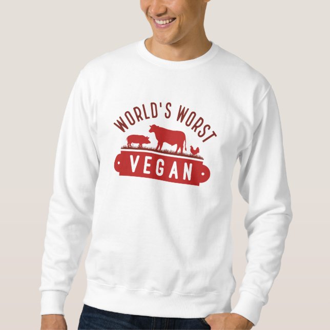 Sudadera El peor vegano del mundo (Anverso)