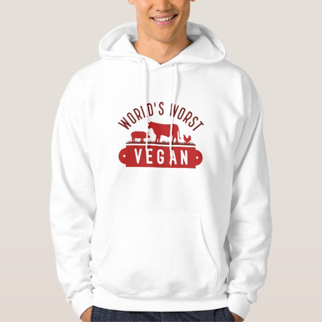 Sudadera El peor vegano del mundo (Anverso)
