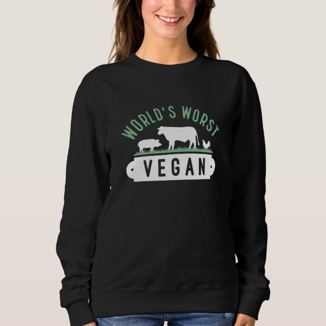 Sudadera El peor vegano del mundo (Anverso)