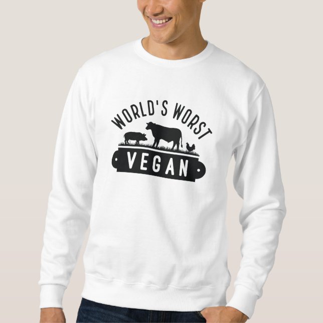 Sudadera El peor vegano del mundo (Anverso)