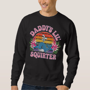 Sudadera El pequeño surtidor de papá ballena puesta de sol