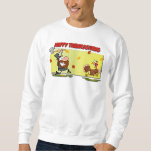 Sudadera El peregrino de las hojas graciosas de SlipperyJoe