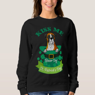 Sudadera El perro de la suerte del Boxer St Patrick's Day m