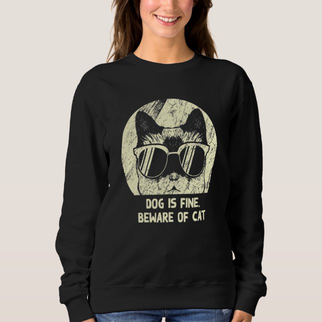 Sudadera El Perro Está Bien Cuidado Con El Sarcasmo Del Gat (Anverso)