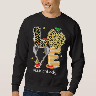 Sudadera El personal de la cafetería Leopard Apple Love Lun