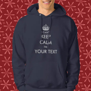Sudadera El personalizar I no puede guardar calma