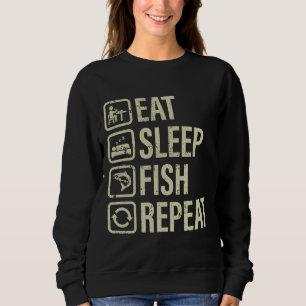 Sudadera El Pescado De Sueño Repite La Pesca Es Mi Hobby Fi
