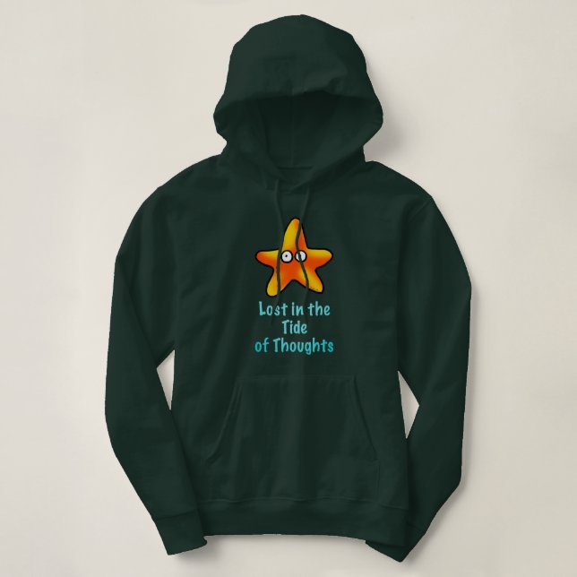 Sudadera El pez estrella de mar en la marea del océano (Diseño del anverso)