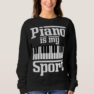 Sudadera El piano es mi músico del teclado musical deportiv