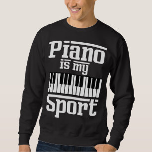 Sudadera El piano es mi músico del teclado musical deportiv