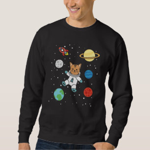 Sudadera El planeta gato astronauta Tierra marea el espacio