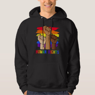 Sudadera El poder de los derechos humanos puño Lgbt Orgullo