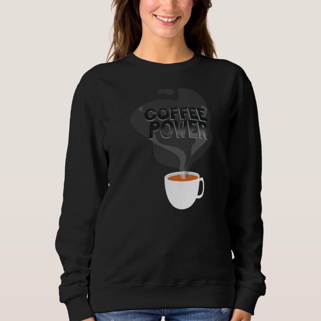 Sudadera El poder del café de Barista (Anverso)