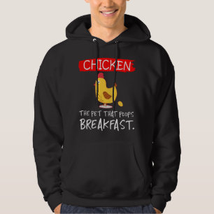 Sudadera El pollo la mascota que caga desayuno divertido