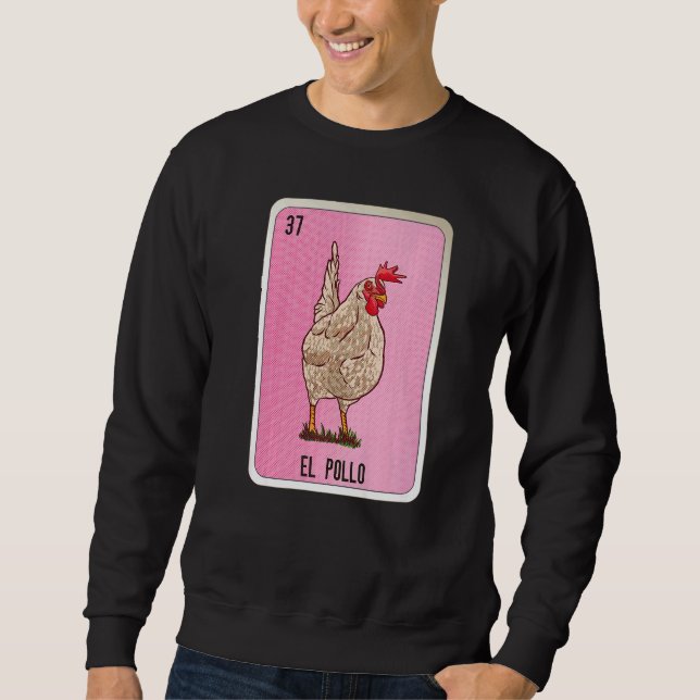 Sudadera El Pollo Mexican Slang Lottery Bingo Cards   (Anverso)