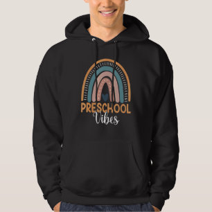 Sudadera El Preescolar Vibes Arcoiris De Nuevo A La Escuela