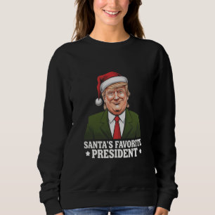 Sudadera El presidente favorito de Santa divertido Trump Na