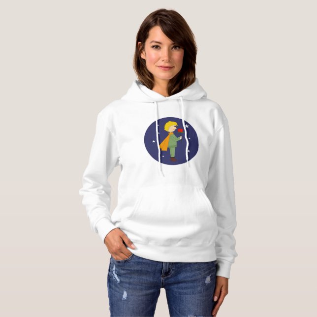 Sudadera El principito admirando su rosa (Anverso completo)
