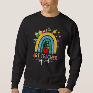 Sudadera El profesor de arte Squad Boho Rainbow Teacher de