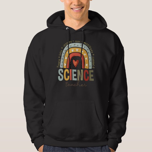 Sudadera El profesor de ciencias Life Boho Rainbow de vuelt (Anverso)
