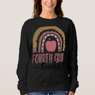 Sudadera El profesor de cuarto grado Leopard Boho Rainbow d