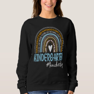 Sudadera El profesor de guardería Life Leopard Boho Rainbow