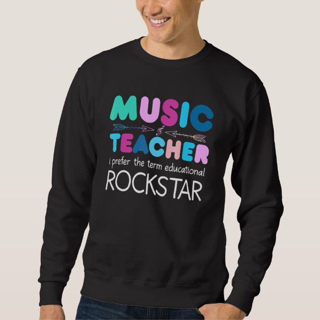 Sudadera El profesor de música Ich Bevorge Den Term Educati (Anverso)