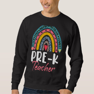 Sudadera El profesor de pre-K Boho Rainbow Cuelga de vuelta
