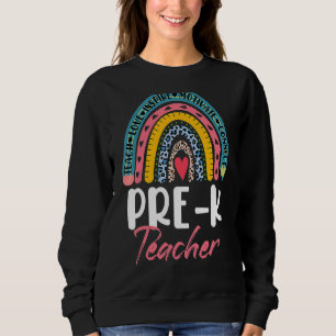 Sudadera El profesor de pre-K Boho Rainbow Cuelga de vuelta