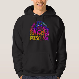 Sudadera El profesor de preescolar Leopard Tie Dye Rainbow
