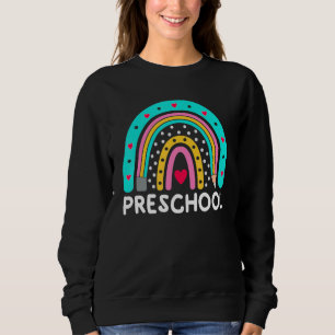 Sudadera El profesor de preescolar Rainbow vuelve a la escu