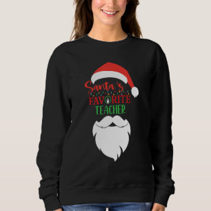 Sudadera El profesor favorito de Santa iluminando el sombre