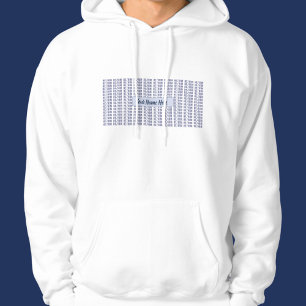 Sudadera Él pronuncia género en repetición azul