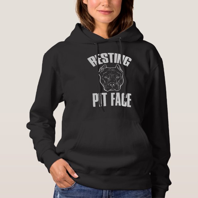 Sudadera El propietario de la raza Pitbull Dad Divertido en (Anverso)