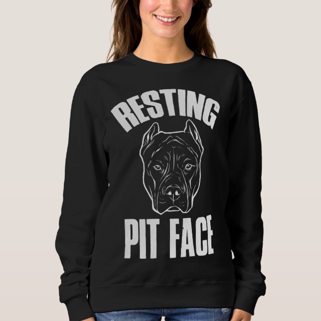 Sudadera El propietario de la raza Pitbull Dad Divertido en (Anverso)