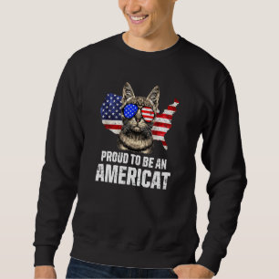 Sudadera El Propietario Del Gato Us Flag Patriot Sunglass U