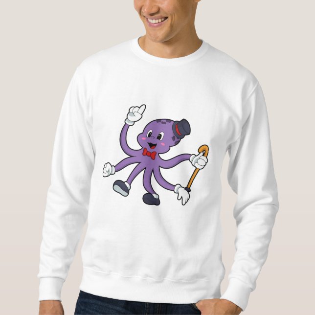 Sudadera El pulpo como mago con Gorra (Anverso)