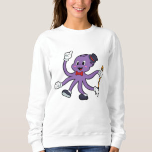 Sudadera El pulpo como mago con Gorra