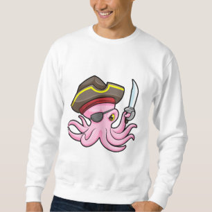 Sudadera El pulpo como pirata con parche de Saber y Ojo