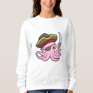 Sudadera El pulpo como pirata con parche de Saber y Ojo