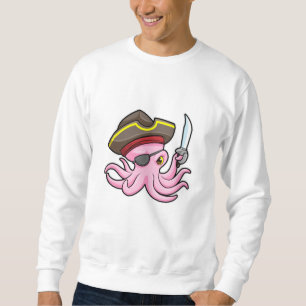 Sudadera El pulpo como pirata con parche de Saber y Ojo