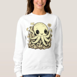 Sudadera El pulpo en el diseño de un animal florido