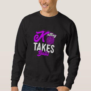 Sudadera El punto femenino toma las bolas de los cuchillos 