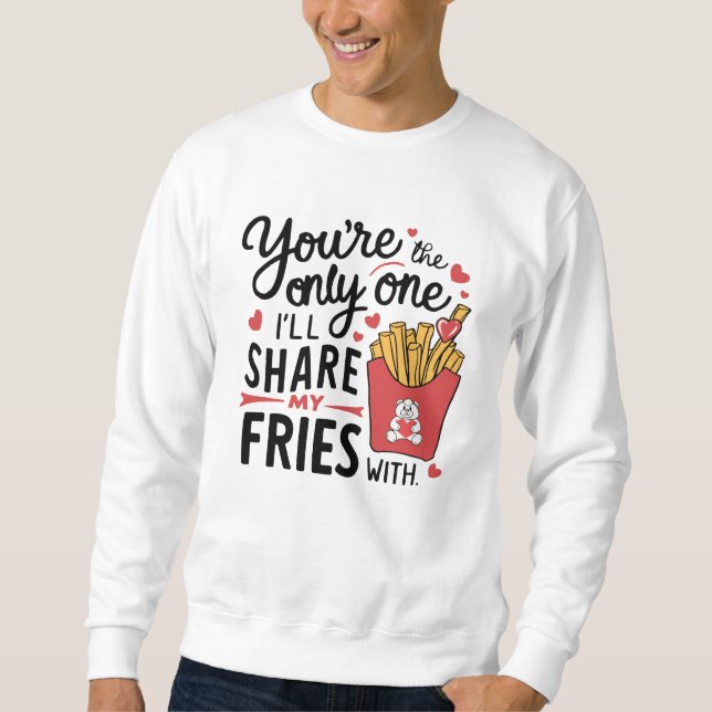 Sudadera El que voy a compartir mis papas con divertidos Sa (Anverso)
