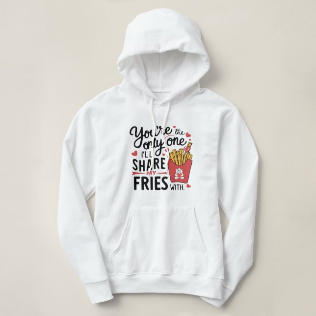 Sudadera El que voy a compartir mis papas con divertidos Sa (Diseño del anverso)