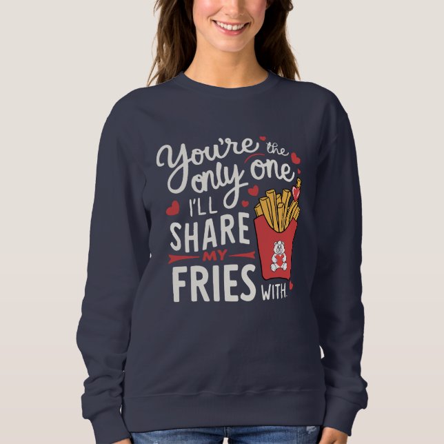 Sudadera El que voy a compartir mis papas con divertidos Sa (Anverso)